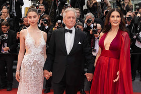 Michael Douglas Catherine Zeta-Jones and Carys Douglas at Cannes