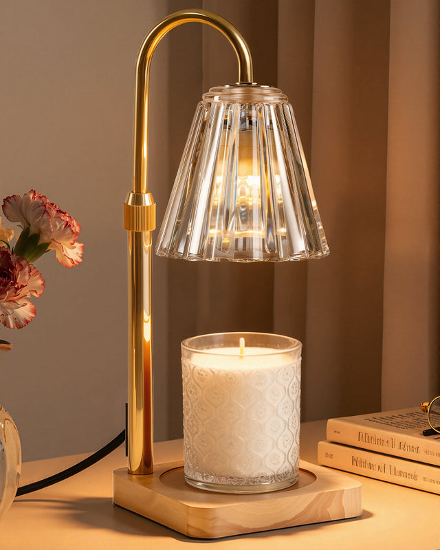 Marycele candle warmer lamp above a scented jar candle. Illustrative reference for this article; exact model match not independently verified.