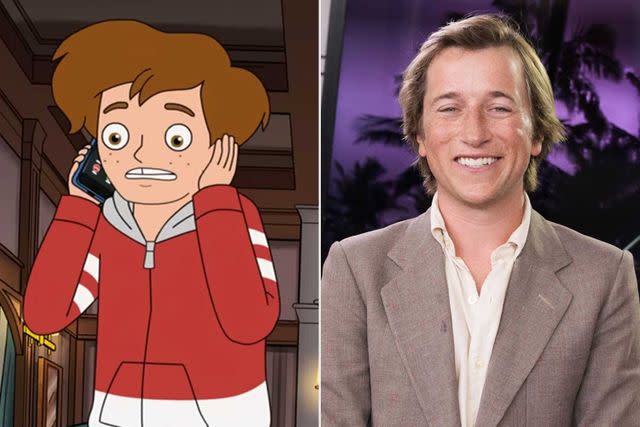 Will Forte alongside his animated Haunted Hotel character in a published cast feature
