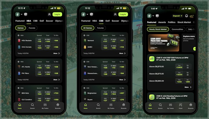 DraftKings Predictions interface