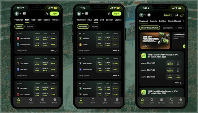 DraftKings Predictions interface