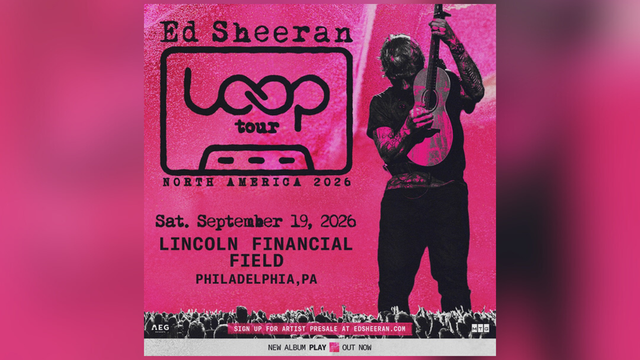 Ed Sheeran Loop Tour Philadelphia event poster