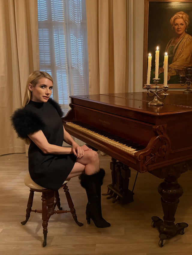 Emma Roberts American Horror Story Season 13 half-hour format set photo