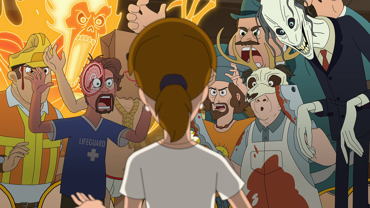 Ghostly characters and strange hotel guests from Netflix animated series Haunted Hotel