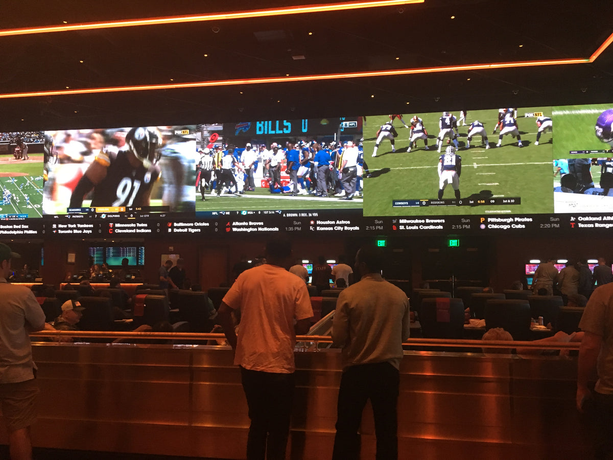 NFL sportsbook betting display
