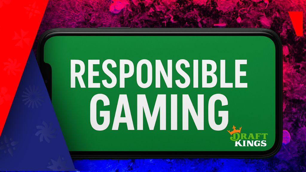Responsible gaming message on a DraftKings mobile app