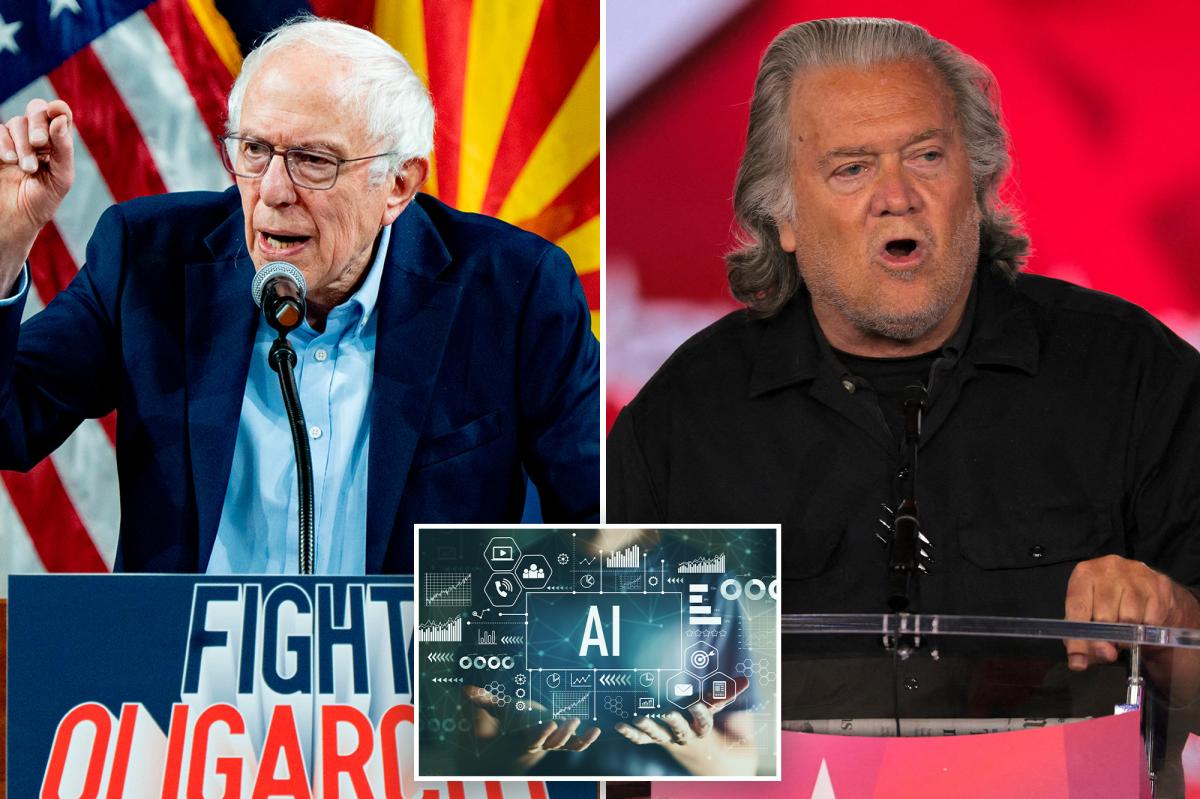 Bernie Sanders and Steve Bannon speak at Pro-Human Assembly on AI regulations Washington 2026