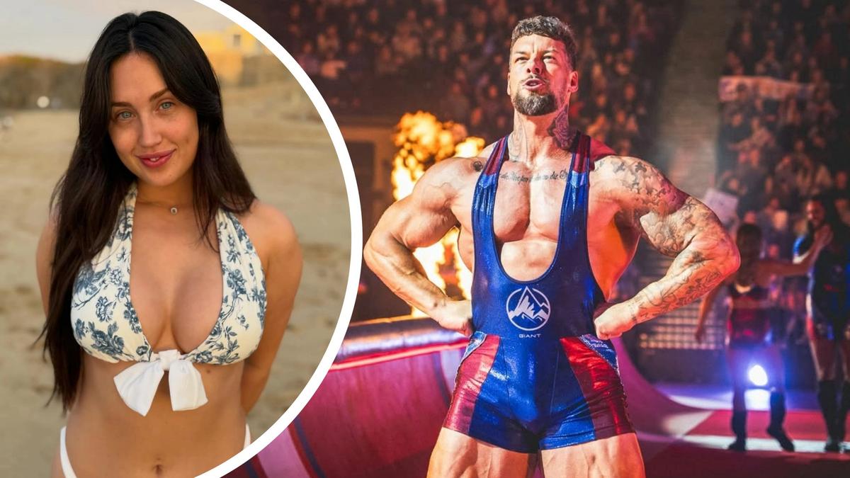Taylor Ryan and former Gladiators star Jamie Bigg pictured together during their relationship
