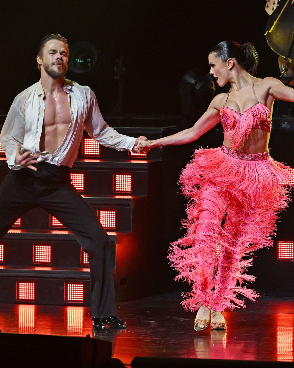 Derek Hough and wife Hayley Erbert Hough after her recovery from brain injury and craniectomy