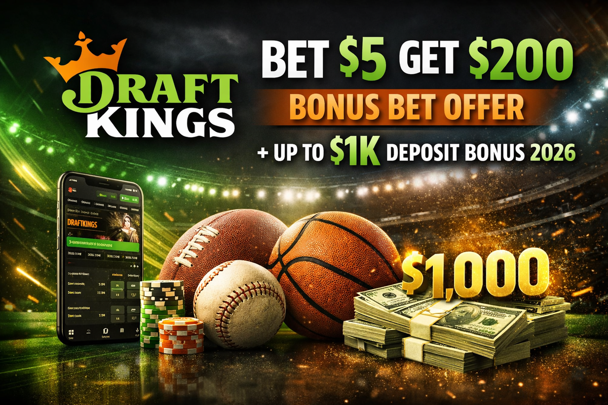 DraftKings $200 bonus bet promotion graphic