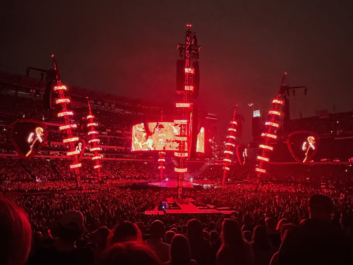 Ed Sheeran performing at Lincoln Financial Field in Philadelphia, file photo