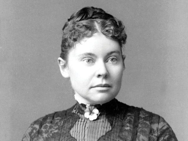 Historical portrait of Lizzie Borden from around 1890
