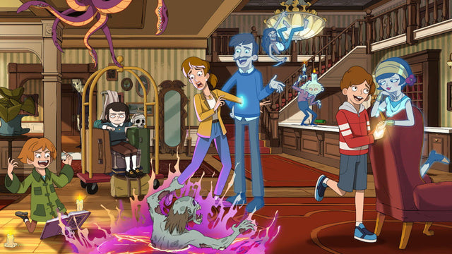 Haunted Hotel animated family and supernatural guests in the Undervale Hotel lobby, illustrating Season 2 fan discussion