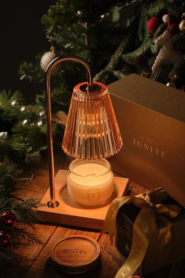 Gold candle warmer gift set with scented candle; comparable product example, not verified as Reserve Gifts Co